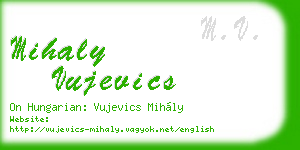 mihaly vujevics business card